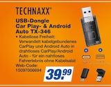 expert Plettenberg - USB-Dongle Car Play- & Android Auto TX-346 Angebot im Prospekt USB-Dongle Car Play- & Android Auto TX-346 bei expert im Plettenberg Prospekt für 39,99 €