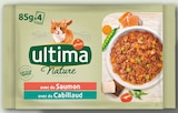 Sachets fraîcheurs chat saumon et cabillaud - ULTIMA NATURE dans le catalogue Netto