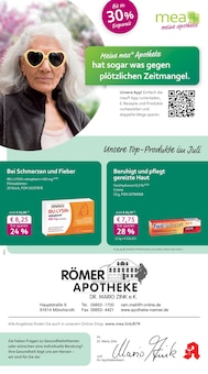 Aktueller mea - meine apotheke Prospekt "Unsere Juli-Angebote" Seite 1 von 4 Seiten