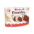 Barre chocolatée - KINDER COUNTRY - Carrefour à Antibes Barre chocolatée - KINDER COUNTRY en promo chez Carrefour Antibes à 2,99 €