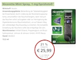 Nicorette Mint Spray, 1 mg/Sprühstoß bei LINDA im Garching Prospekt für 25,99 €