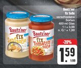 fix Senfsoße oder fix Tomatensoße von Bautz'ner im aktuellen EDEKA Prospekt für 1,59 €