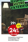 Lampadaire d'extérieur rechargeable USB à 24,99 € dans le catalogue Maxi Bazar