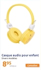 Casque audio pour enfant en promo chez Action Saint-Étienne à 8,95 €