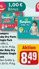 Baby Dry Pants oder Windeln im Angebot bei REWE in Erkrath Baby Dry Pants oder Windeln Angebote von Pampers bei REWE Erkrath für 8,49 €