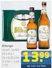 Bier Angebote von Bitburger bei Getränke Arena Bochum für 13,99 €