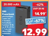 Powerbank im Angebot bei Kaufland in Lünen Powerbank Angebote von SBS bei Kaufland Lünen für 12,99 €