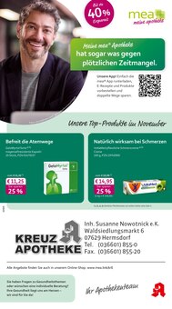 mea - meine apotheke Prospekt der KW 44 "Unsere November-Angebote" Aktueller mea - meine apotheke Prospekt "Unsere November-Angebote" Seite 1 von 4 Seiten