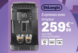 Expresso avec broyeur - DELONGHI - But à Bordeaux Expresso avec broyeur - DELONGHI en promo chez But Bordeaux à 259,99 €