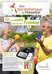 Aktueller Sanitätshaus Haseltal UG Prospekt mit Blutdruckmessgerät, "Fit und mobil durch den Frühling", Seite 1