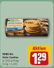 Hafer Cookies von REWE Bio für 1,29 € bei REWE im Angebot Hafer Cookies von REWE Bio im aktuellen REWE Prospekt