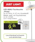 LED-AKKU-Tischleuchte Amag im Möbel Inhofer Prospekt LED-AKKU-Tischleuchte Amag von Just Light im aktuellen Möbel Inhofer Prospekt für 9,95 €