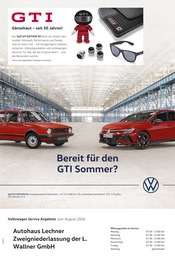 Volkswagen Prospekt für Gmund mit 1 Seite Volkswagen Prospekt für Gmund: "Mehr Platz. Mehr Möglichkeiten.", 1 Seite, 01.06.2026 - 31.08.2026