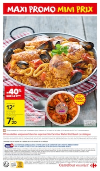 Prospectus Carrefour Market de la semaine "MAXI PROMO MINI PRIX" avec 2 pages, valide du 26/08/2025 au 07/09/2025 pour Villeneuve-Loubet et alentours