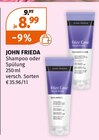 Shampoo oder Spülung von John Frieda im aktuellen Müller Prospekt für 8,99 €