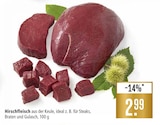 Hirschfleisch im Angebot bei Marktkauf in Filderstadt Hirschfleisch Angebote bei Marktkauf Filderstadt für 2,99 €