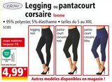 Promo Legging ou pantacourt corsaire femme à 4,99 € dans le catalogue Norma à Volmerange-les-Mines
