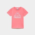 T-shirt manches courtes coton Kappa orange corail fille dans le catalogue La Halle