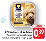 Herzstücke Feine Pastete Hundenahrung Angebote von EDEKA bei EDEKA Neuwied für 0,39 €