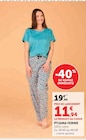 Pyjama Femme en promo chez Hyper U Saintes à 11,94 €