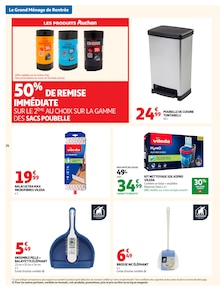 Promotion Poubelle dans le prospectus Auchan Hypermarché, valable du 08/09/2026 au 20/09/2026 Promo Poubelle dans le catalogue Auchan Hypermarché du moment à la page 26