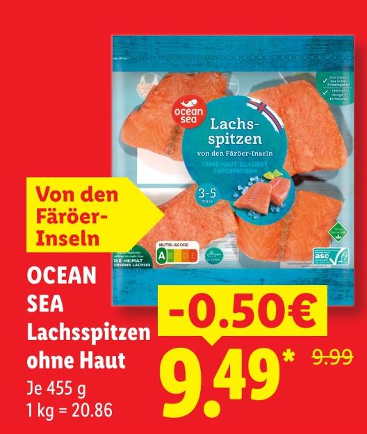 Lachsspitzen ohne Haut