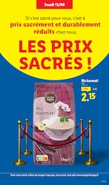 Prix et réduction Riz Basmati dans le prospectus Lidl en cours Offre Riz Basmati dans le catalogue Lidl du moment à la page 31