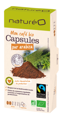 CAFÉ CAPSULES PUR ARABICA x 10 - NaturéO à Vanves CAFÉ CAPSULES PUR ARABICA x 10 en promo chez NaturéO Vanves à 3,50 €