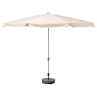 Sonnenschirm mit Ständer beige/Grytö dunkelgrau Angebote von LJUSTERÖ bei IKEA Borken für 134,99 €