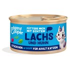 Edgard & Cooper Stückchen in Soße Adult Pazifischer Lachs und Freilaufhuhn mit Cranberrys, Basilikum 85 g bei Zookauf im Kaarst Prospekt für 1,19 €