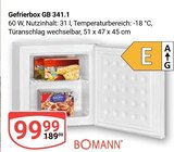 Gefrierbox GB 341.1 Angebote von Bomann bei GLOBUS Hoyerswerda für 99,99 €