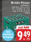 Pilsener im Angebot bei EDEKA in Hückeswagen Pilsener Angebote von Wicküler bei EDEKA Hückeswagen für 9,49 €