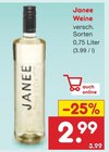 Weine von Janee für 2,99 € bei Netto Marken-Discount im Angebot Weine von Janee im aktuellen Netto Marken-Discount Prospekt