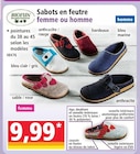 Norma Schiltigheim - Promo Sabots en feutre homme Promo Sabots en feutre homme à 9,99 € dans le catalogue Norma à Schiltigheim