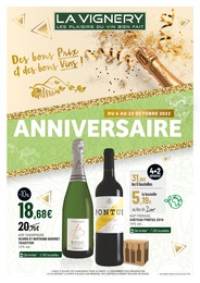 Catalogue La Vignery à Thiais, avec 2 pages Prospectus La Vignery à Thiais, "Anniversaire", 2 pages, 06/10/2022 - 23/10/2022