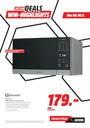Mikrowelle im MediaMarkt Saturn Prospekt Mikrowelle im MediaMarkt Saturn Prospekt "LET’S GO! DEALS" auf Seite 13
