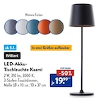 LED-Akku-Tischleuchte Kaami von Brilliant im aktuellen ALDI Nord Prospekt für 19,99 €