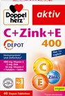 Vitamin C 1000 + D3 + Zink Depot oder C + Zink + E 400 Depot von Doppelherz im aktuellen Rossmann Prospekt