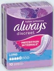 Promo 34% versés sur ma Carte U sur la gamme Always Discreet à  dans le catalogue Super U à Talant