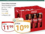 Aktuelle Coca Cola Angebote bei GLOBUS in Speyer Aktuelles Limonade Angebot bei GLOBUS in Speyer ab 10,99 €