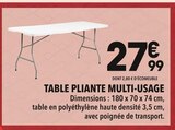 Table pliante multi-usage dans le catalogue Supeco