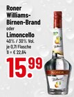 Williams-Birnen-Brand im Trinkgut Prospekt Williams-Birnen-Brand von Roner im aktuellen Trinkgut Prospekt für 15,99 €
