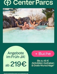 Center Parcs Prospekt für Frankfurt: "Früh-JA!", 1 Seite, 21.01.2025 - 03.02.2025