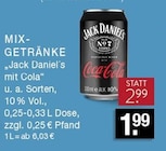 Aktuelle Jack Daniels Angebote bei EDEKA in Bottrop Aktuelles Jack Daniel's mit Cola Angebot bei EDEKA in Bottrop ab 1,99 €