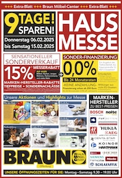 BRAUN Möbel-Center Prospekt: "HAUSMESSE - 9 TAGE SPAREN!", 8 Seiten, 06.02.2025 - 15.02.2025