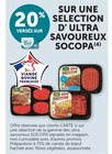 20% versés sur ma carte u sur une selection d' ultra savoureux socopa - SOCOPA dans le catalogue U Express