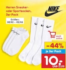 Herren Sneaker- oder Sportsocken Angebote von NIKE bei Netto Marken-Discount Zwickau für 10,00 €