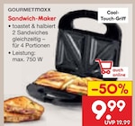 Sandwich-Maker Angebote von GOURMETmaxx bei Netto Marken-Discount Halle für 9,99 €