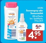Sonnenmilch Kids von Lacura im aktuellen ALDI SÜD Prospekt für 4,95 €