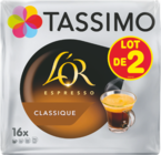 Café dosettes espresso classique - TASSIMO L’OR en promo chez Migros France Annecy à 11,83 €